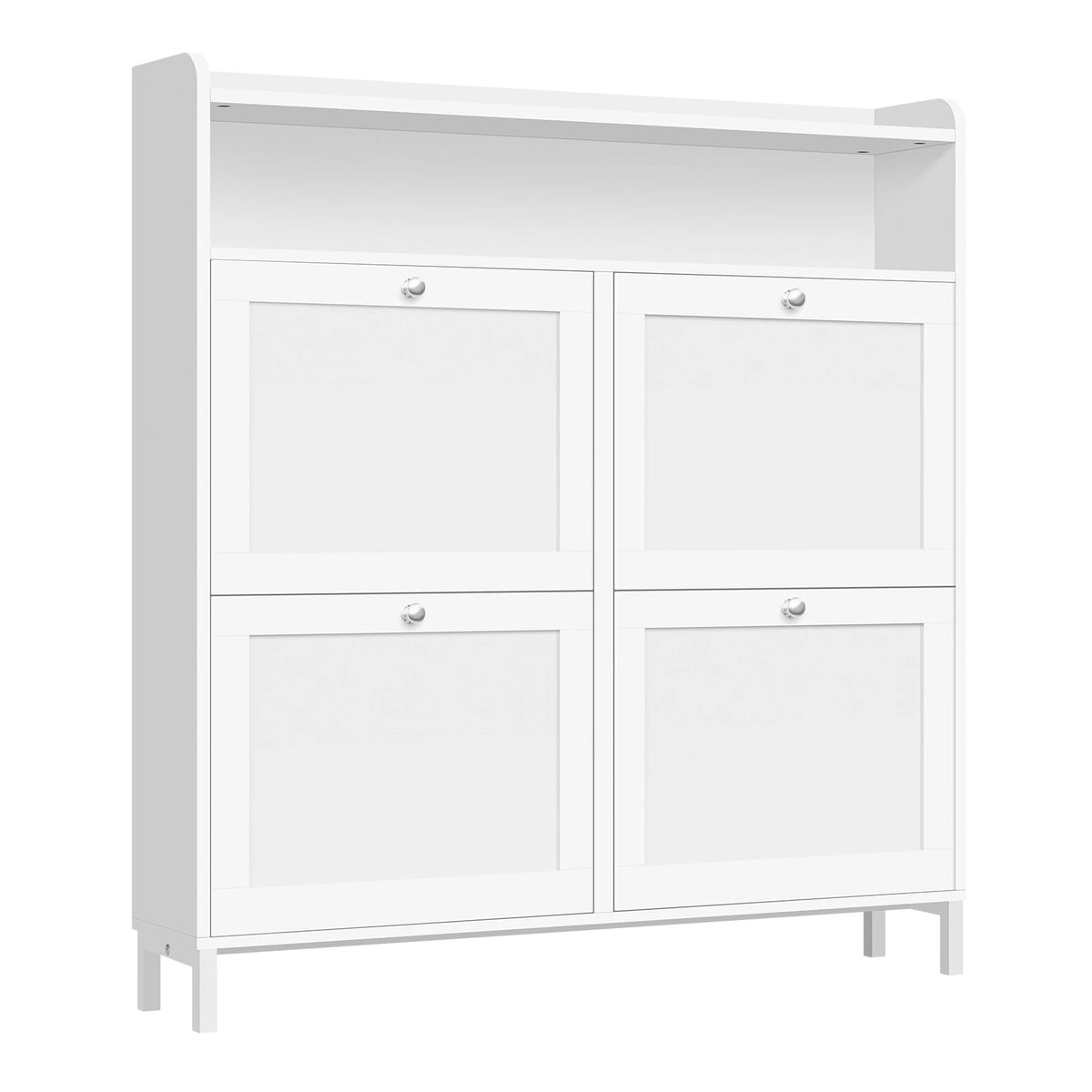 Smalle schoenenkast – 4 kleppen – 19,5 cm diep – Open vak