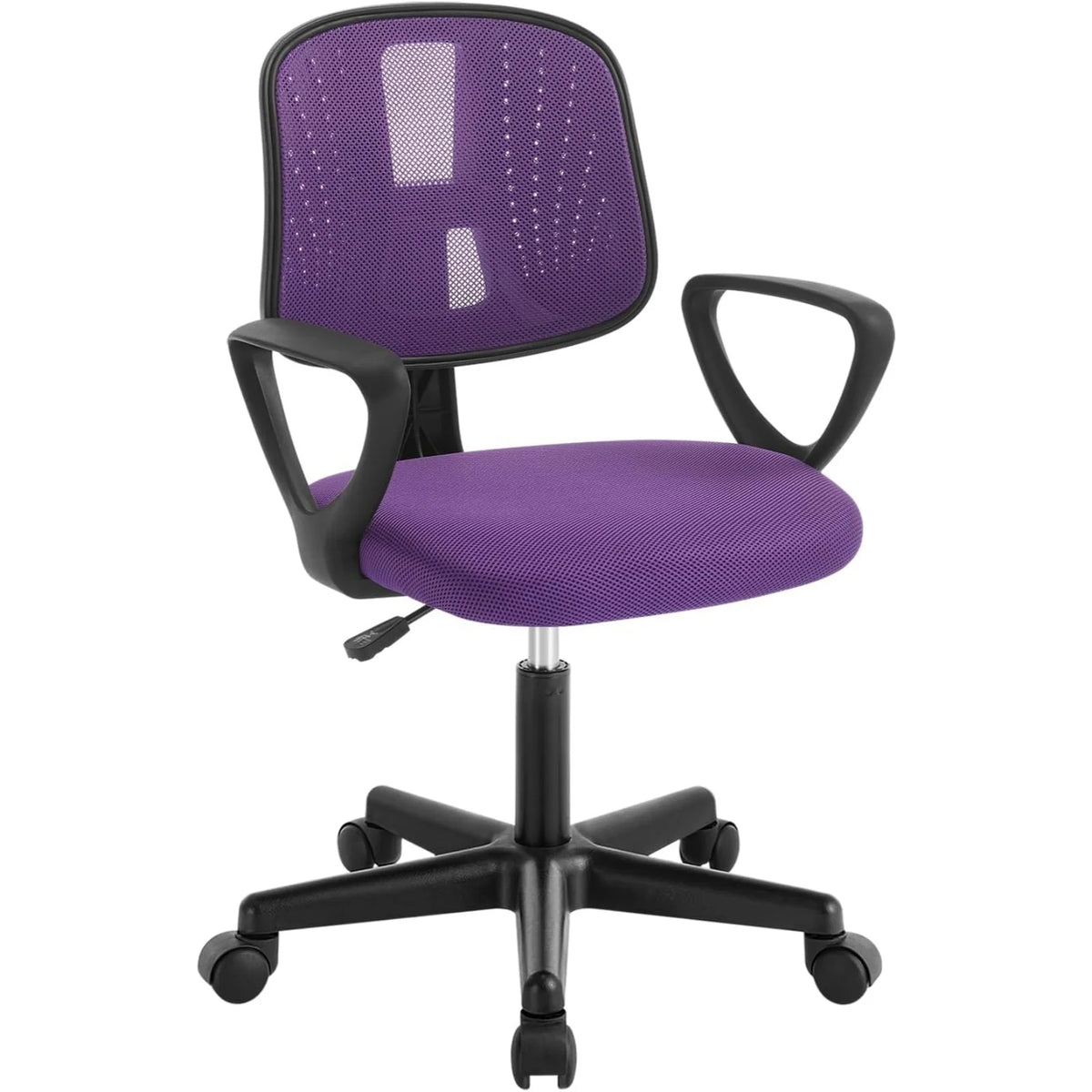 Kinderbureaustoel – Verstelbare zithoogte 38,5–50,5 cm – Meebewegende rugleuning – Mesh