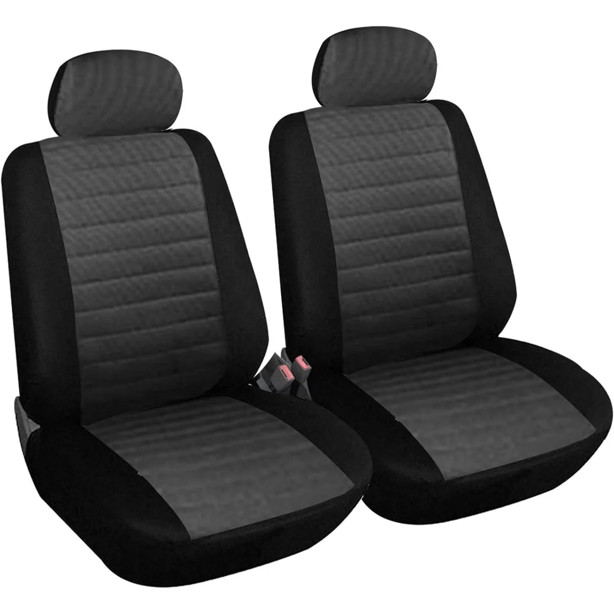 2PCS Universal Car Seat Covers Polyester Seat Protector with Headrest Airbag Protective for Car