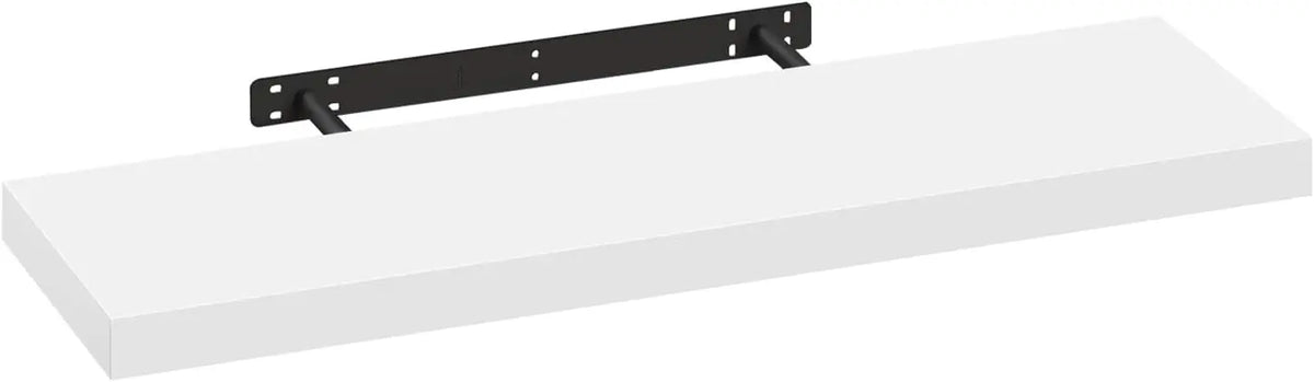 Zwevende wandplank – Blinde bevestiging – Wit of zwart – 25 tot 120 cm