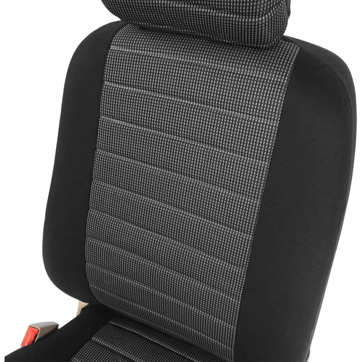 2PCS Universal Car Seat Covers Polyester Seat Protector with Headrest Airbag Protective for Car