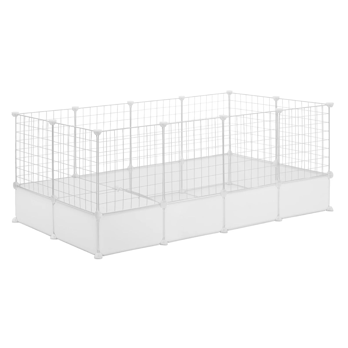 EUGAD Foldable Pet Playpen DIY Small Dog Cage Yard Fence Rabbits Guinea Pig Enclosure with Base Grid for Cat Kitten Bunny Hedgehogs