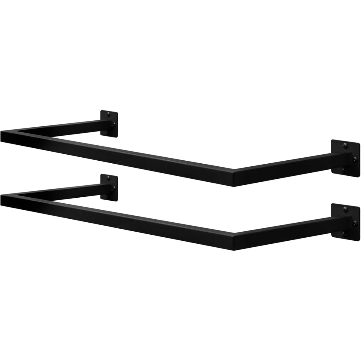 Kledingroede muur – Set van 2 – Zwart – 64, 94 of 114 cm