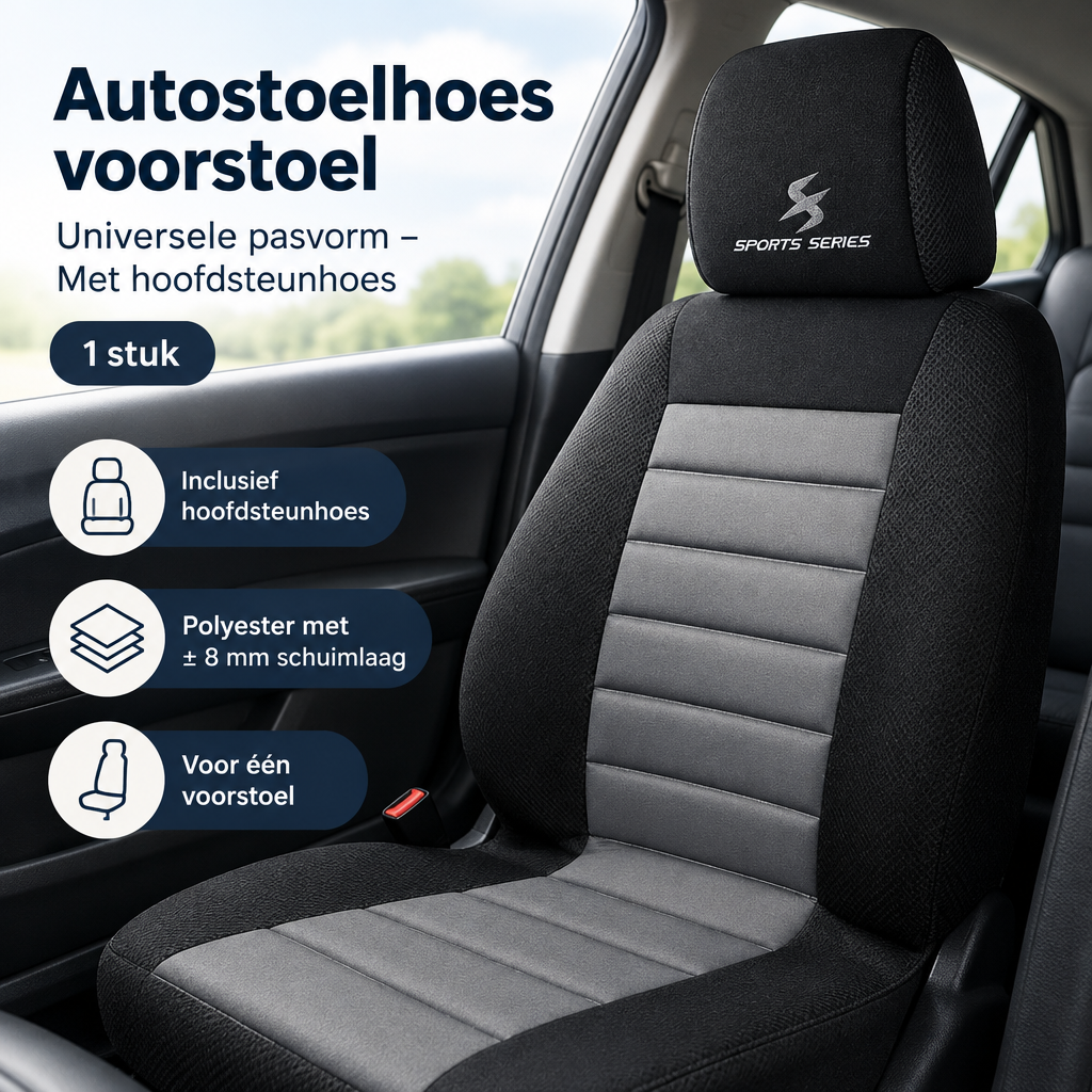 Praktische toepassing en keuzehulp voor autostoelhoes voorstoel