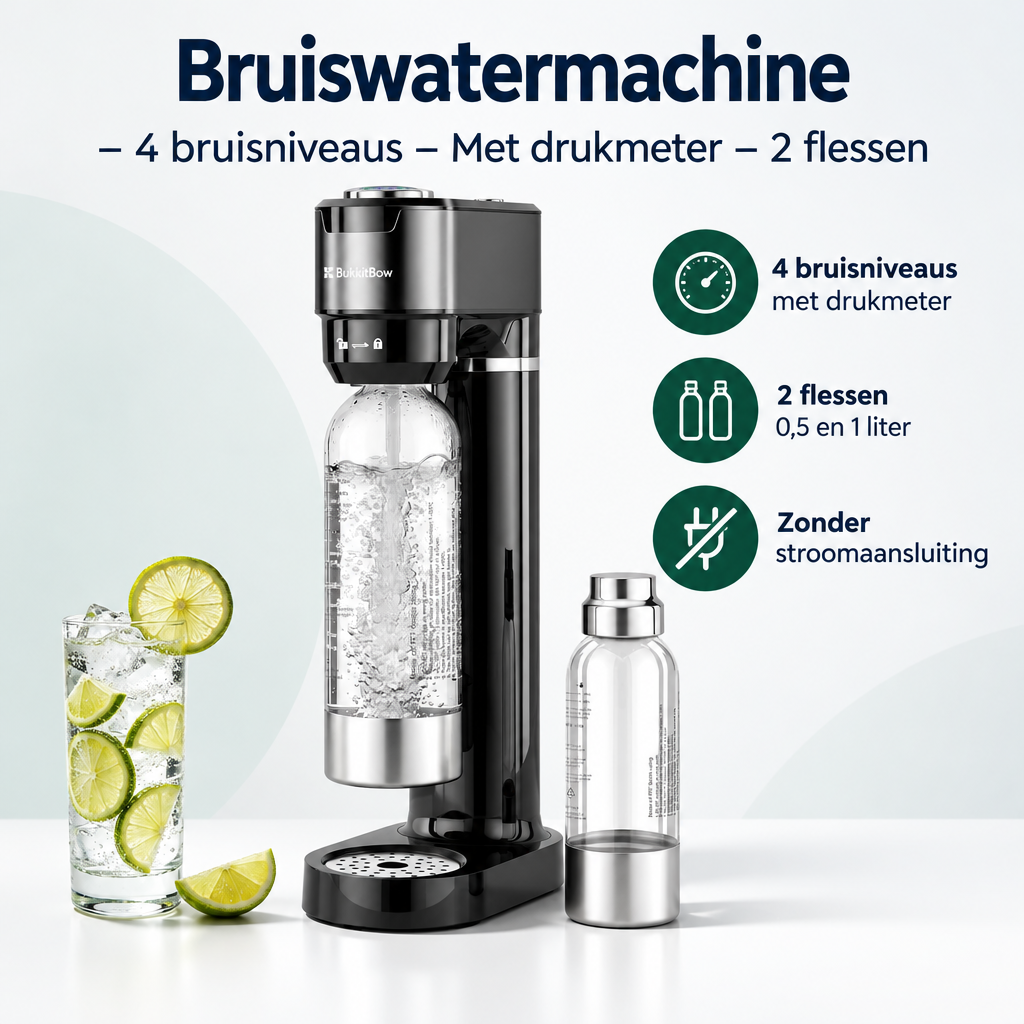 Overzicht van bruiswatermachine met de belangrijkste productvoordelen