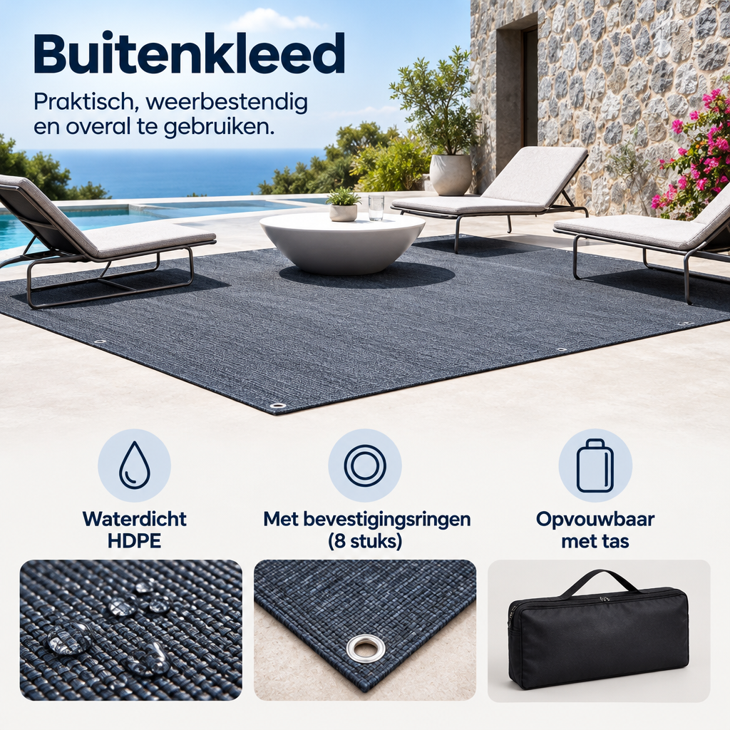 Praktische toepassing en keuzehulp voor buitenkleed