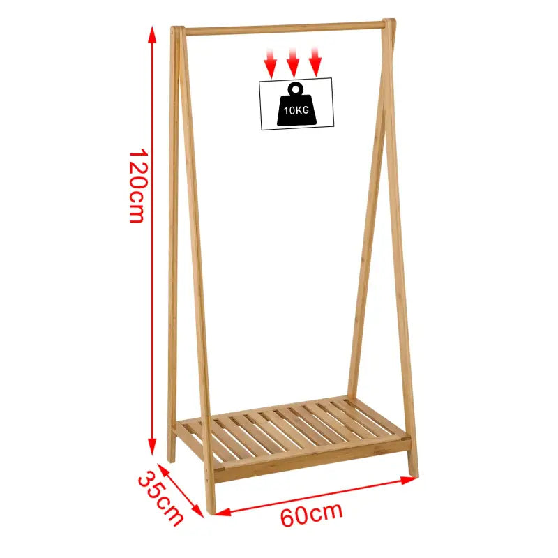 BukkitBow - Bamboe Kledingrek / Kaptstok - Natuurlijke