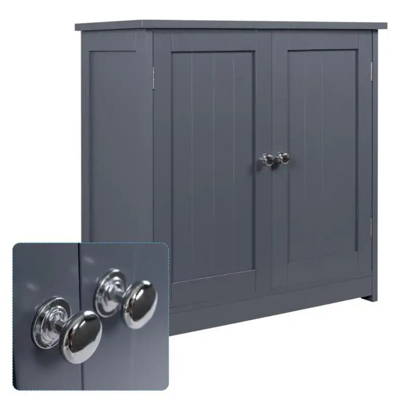 BukkitBow badkamermeubel, stevige wastafelkast met gootsteen, water- en vochtbestendig, afmetingen 60x60x30cm, modern design