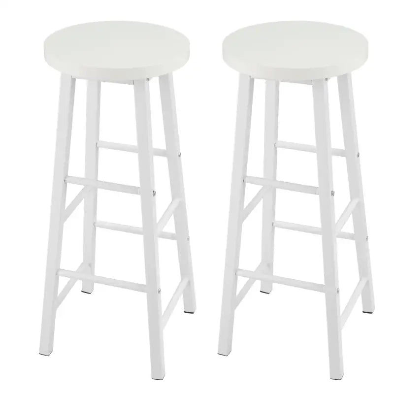 Set van 2 BukkitBow Bistro barkrukken met sterk metalen frame, ergonomisch ontwerp en voetensteunen, zithoogte 71 cm.