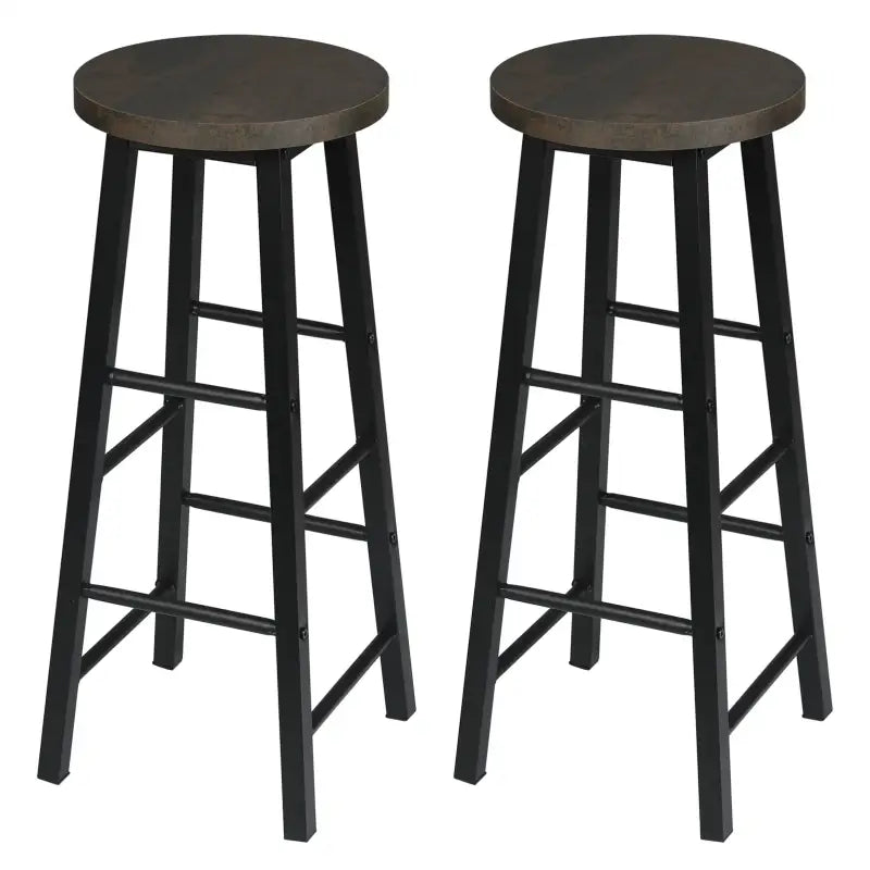 BukkitBow bistro barkrukken set van 2 met stevig metalen frame, ergonomisch design en voetensteunen, zithoogte 71 cm.