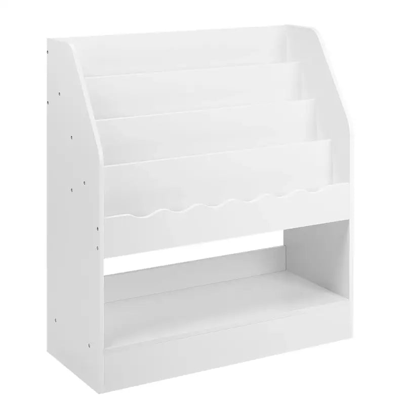 Kinderboekenkast BukkitBow met 5 compartimenten, opbergkast voor speelgoed en boeken in speelkamer, afmeting 70x80x30 cm.