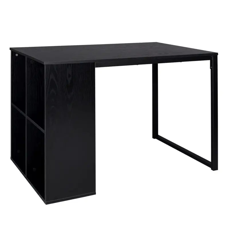BukkitBow bureau met vakkenkast, spaanplaat tafelblad en metalen frame, 120x60cm werkstation voor thuis of kantoor