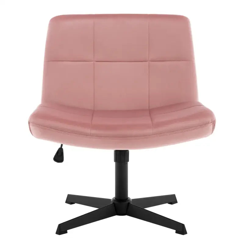 BukkitBow bureaustoel met hoogteverstelling, brede zitting, bekleed met fluweel of corduroy, comfortabele kantoorstoel