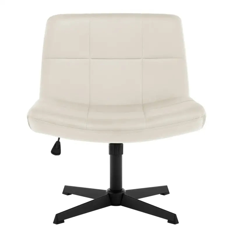 BukkitBow bureaustoel met hoogteverstelling, brede zitting en fluwelen of corduroy bekleding, geschikt voor comfortabel werken.