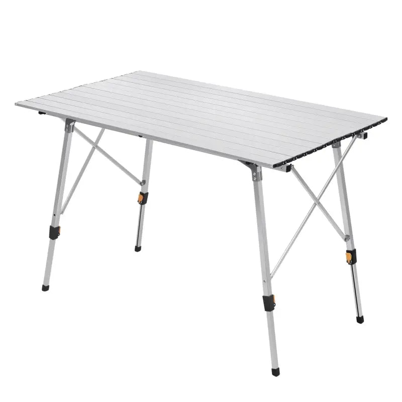 BukkitBow campingtafel van aluminium, verstelbare hoogte, lichtgewicht, inclusief draagtas, 120x68,5x59/78,5 cm, tot 15kg.