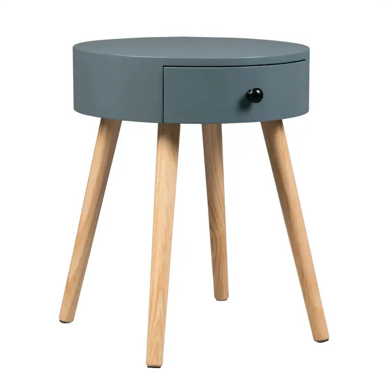BukkitBow Compact nachtkastje met lade, MDF en massief hout, waterbestendig en krasvast, afmetingen 38x38x48cm