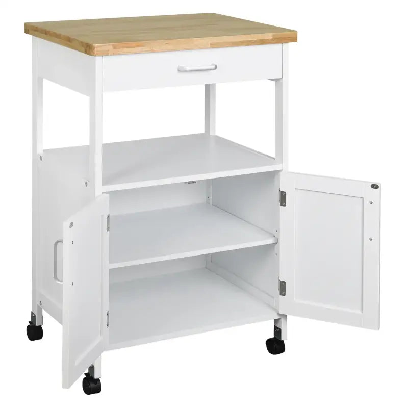 Boekenkast van BukkitBow met rubberhouten werkblad en opbergvakken, afmetingen 60x90x44,5 cm, compacte houten kast voor opbergruimte