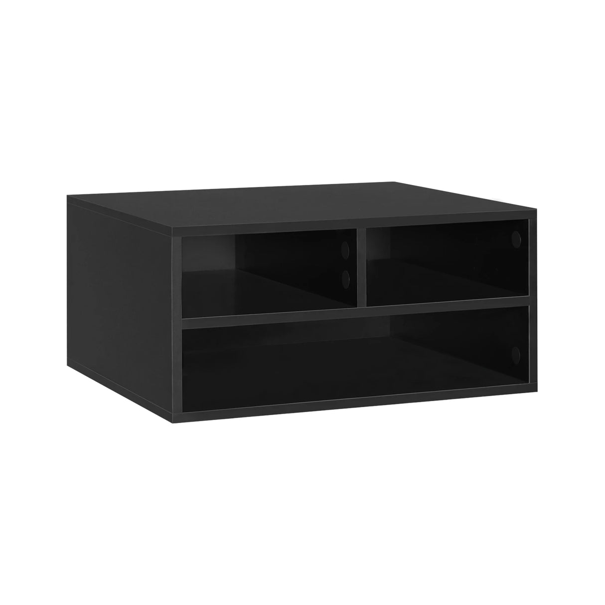 BukkitBow compacte printerverhoger met 3 opbergvakken en modern design, geschikt als stijlvolle printerstandaard.