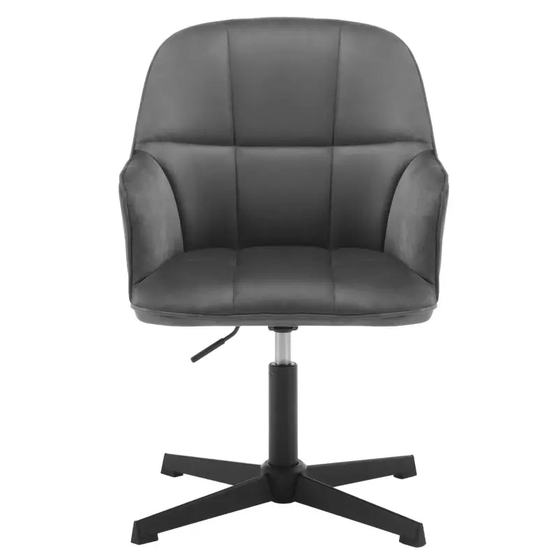 BukkitBow draaibare bureaustoel met velvet fluwelen bekleding, ergonomisch ontwerp en metalen onderstel.