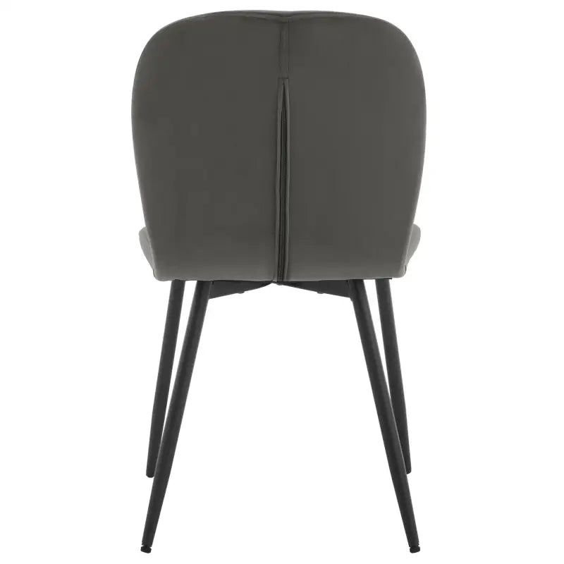 Set van 4 BukkitBow eetkamerstoelen met fluwelen zitting, metalen poten en ergonomisch ontwerp voor comfortabele keukenstoelen.