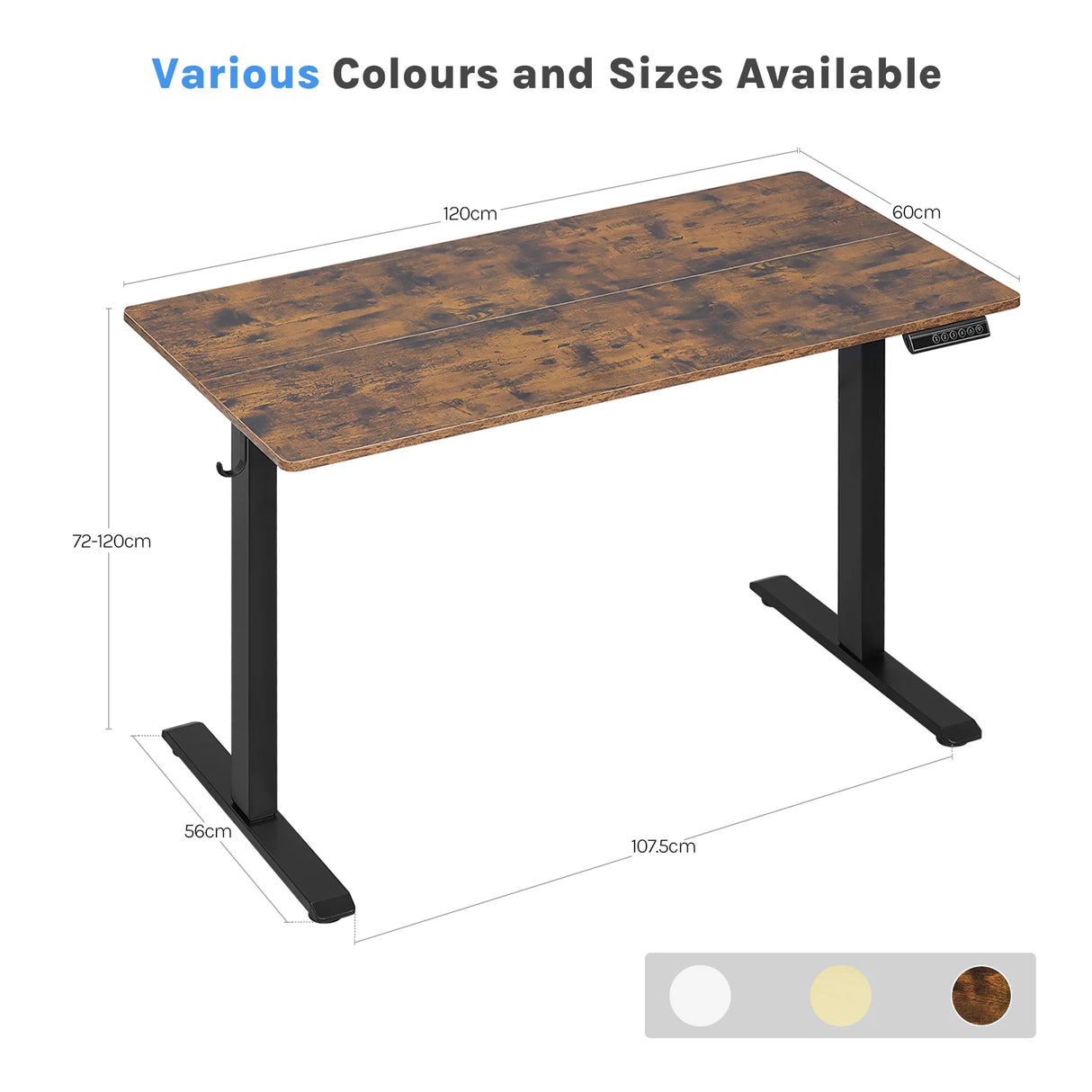 BukkitBow - Elektrisch Verstelbaar Zit-Sta Bureau met USB & Memory Functie
