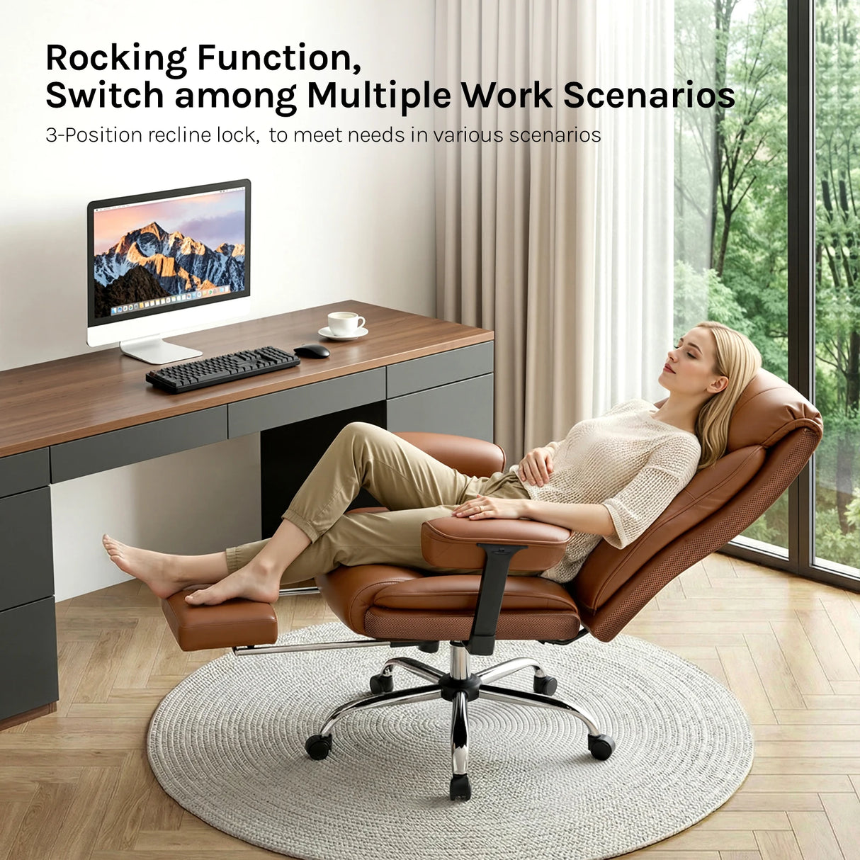 BukkitBow - Ergonomische Bureaustoel - Directeursstoel - Kunstleer - In Hoogte Verstelbaar