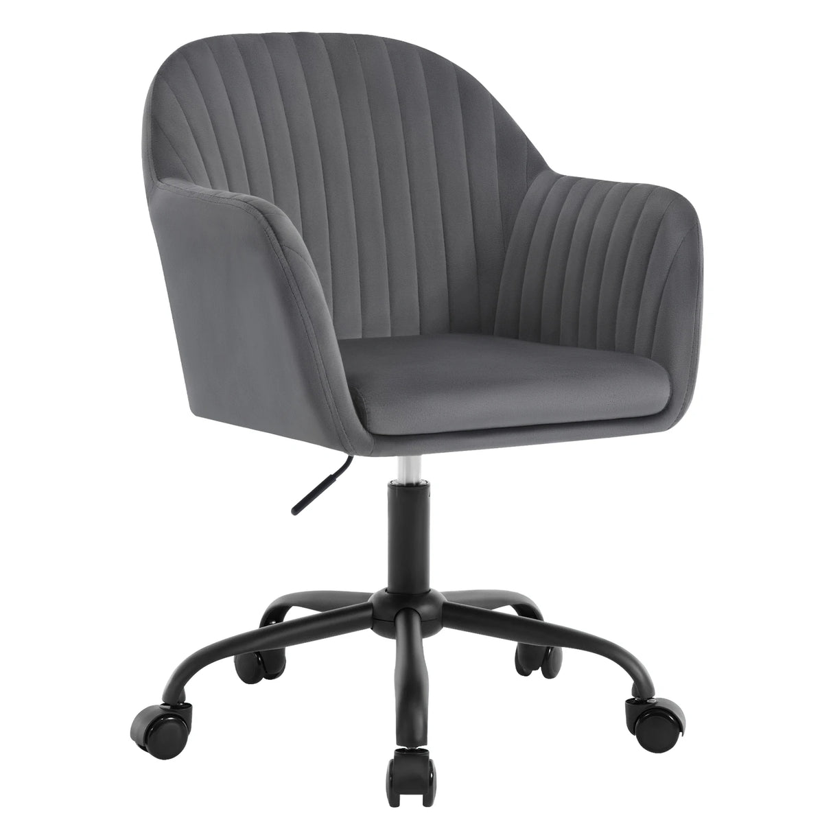 BukkitBow ergonomische bureaustoel met fluwelen bekleding en in hoogte verstelbaar, comfortabele zithouding en modern design
