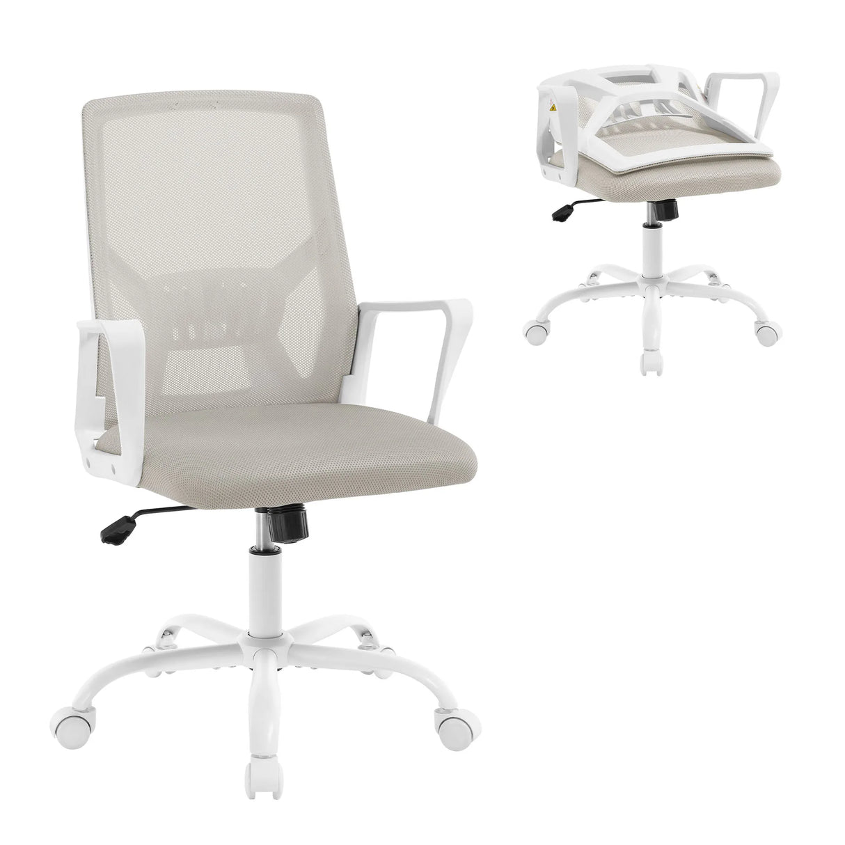 Ergonomische BukkitBow gamestoel met mesh stof, inklapbaar ontwerp, bureaustoel voor comfortabel gaming en werken.