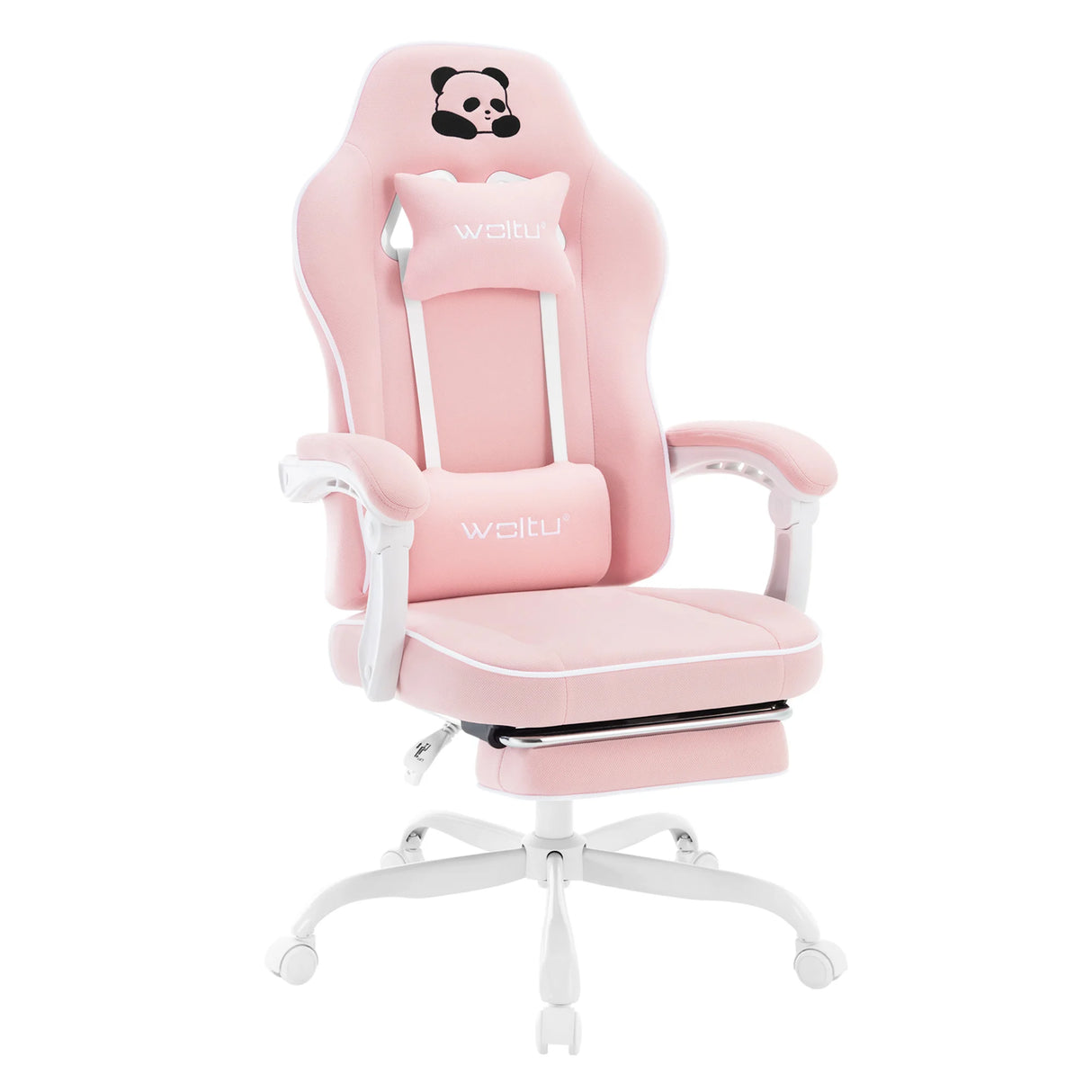 BukkitBow ergonomische gamestoel met brede zitting en voetensteun, comfortabele gaming stoel voor langdurig gebruik