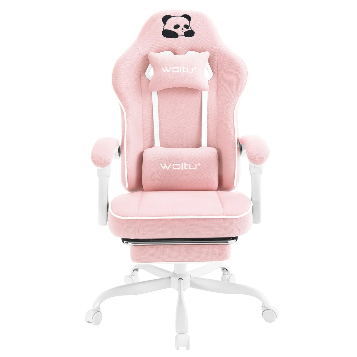 Ergonomische BukkitBow gamestoel met brede zitting en voetensteun, ideaal voor comfortabel gamen en werken.