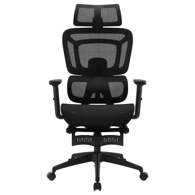 BukkitBow ergonomische mesh bureaustoel met verstelbare armleuningen, kantelbare rugleuning en ademend zitvlak, max belasting 150kg.