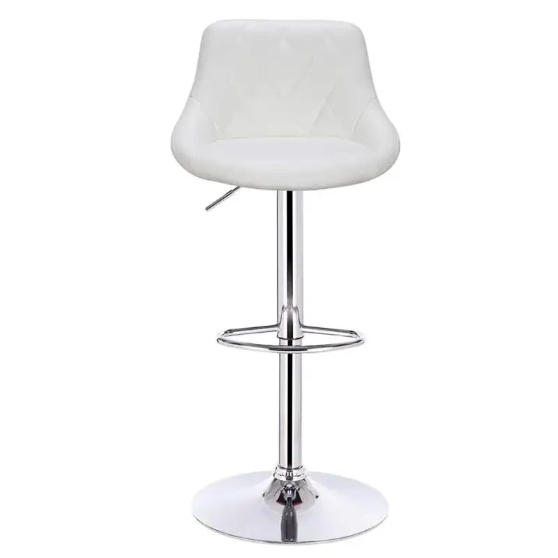 Industriële velvet barkruk van BukkitBow met rugleuning en verstelbare zithoogte 60-82 cm, elegant en comfortabel.
