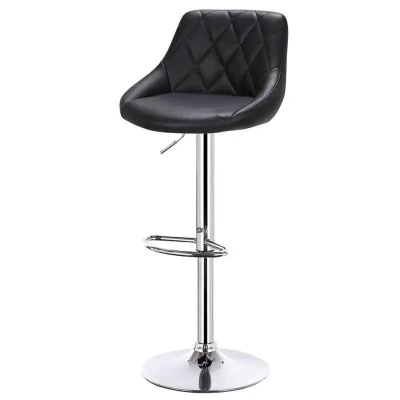 Industriële velvet barkruk van BukkitBow met rugleuning en verstelbare zithoogte van 60-82 cm, stijlvolle barkruk voor horeca of thuis.
