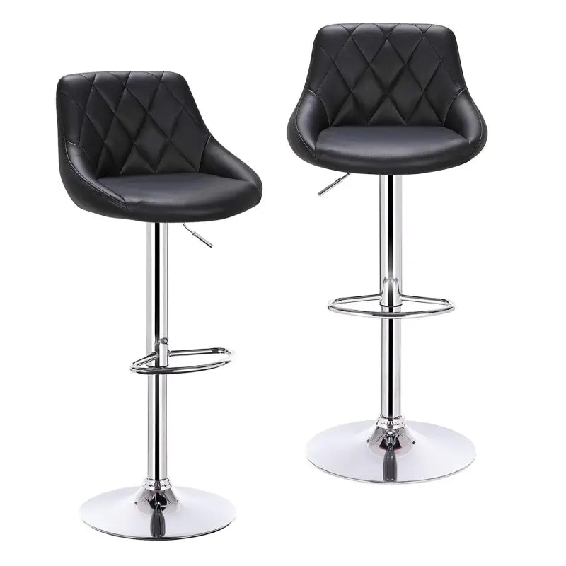 Set van twee BukkitBow industriële velvet barkrukken met rugleuning en verstelbare zithoogte, 60-82 cm, stijlvolle en comfortabele zitopties