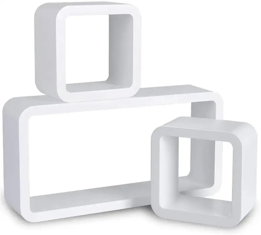 Set van 3 BukkitBow kubus wandplanken, kinderkamer boekenplanken, houten decor voor muur, praktische opbergruimte