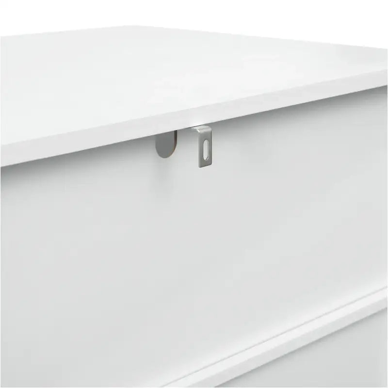 BukkitBow ladekast met wolkvormige handgrepen, 3 laden en 3 vakken, afmetingen 80x81,5x48 cm, modern dressoir in houtlook