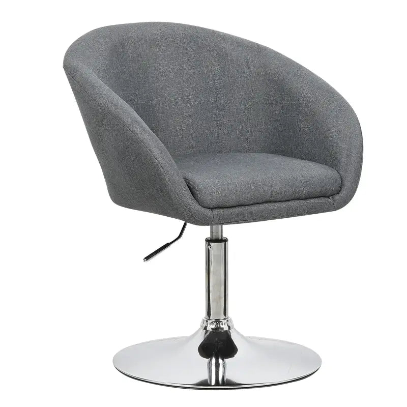 Luxe BukkitBow barkruk of relaxstoel met kunstleer, linnen of fluweel, verstelbaar, ergonomisch en met verchroomd staal.
