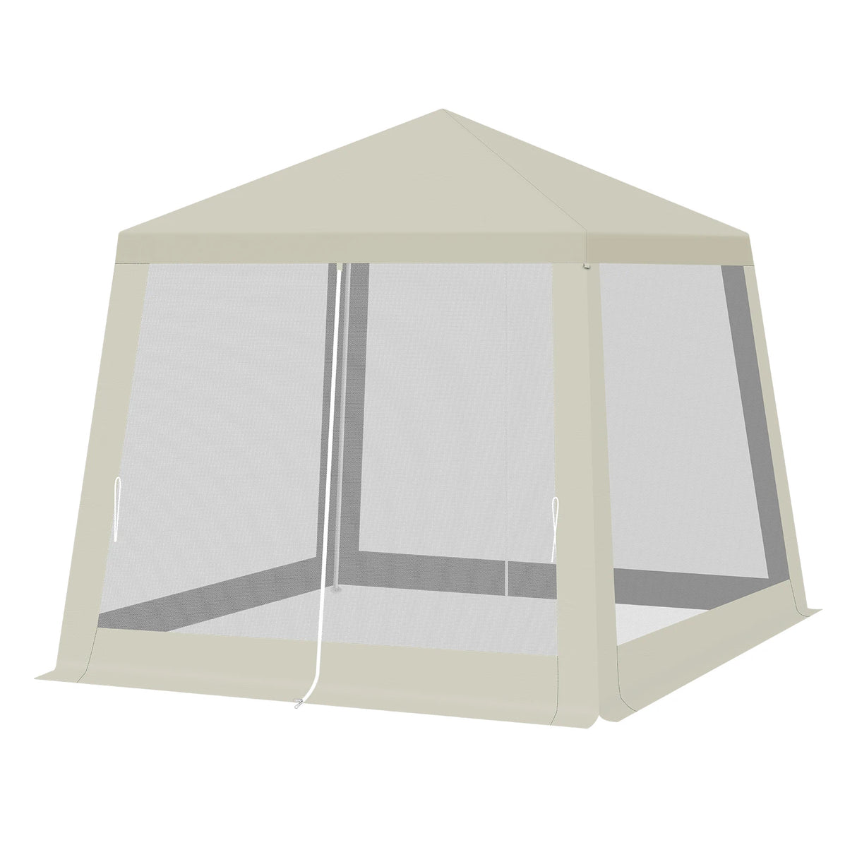 Luxe BukkitBow partytent 3x3m met muggennet en UV-bescherming, geschikt voor buitenfeestjes en evenementen.