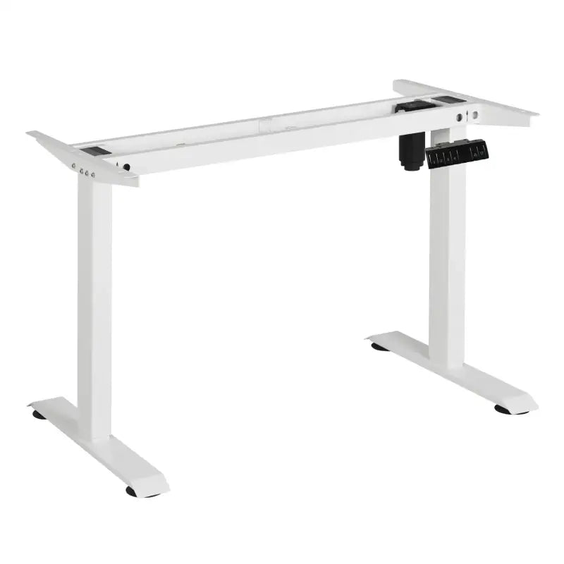 Verstelbaar BukkitBow metalen frame voor zit-sta bureau met 2 motoren, anti-botsing, geheugensloten en hoogteverstelling.