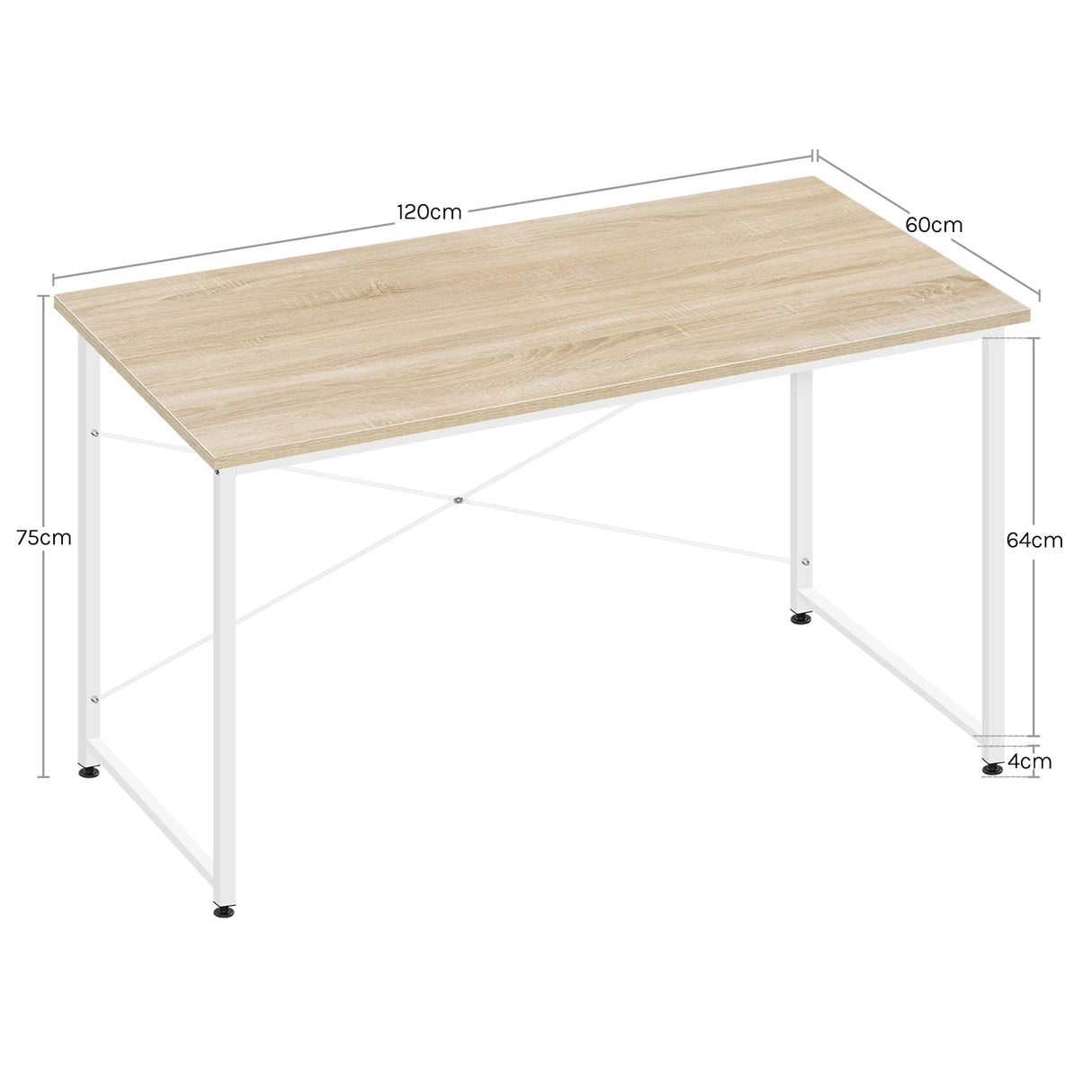 BukkitBow - Modern Bureau met Metalen Frame - Industrieel & Robuust