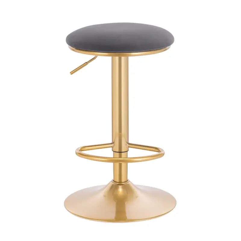 Moderne BukkitBow barkruk met fluweel, metalen frame, verstelbare zithoogte, 360° draaibaar en voetensteun, zithoogte 61-82 cm.