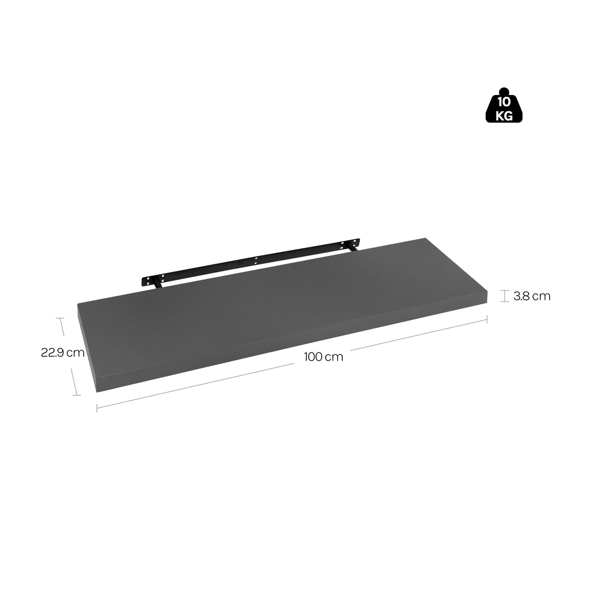 BukkitBow - Moderne Zwevende Wandplank met Onzichtbare Bevestiging