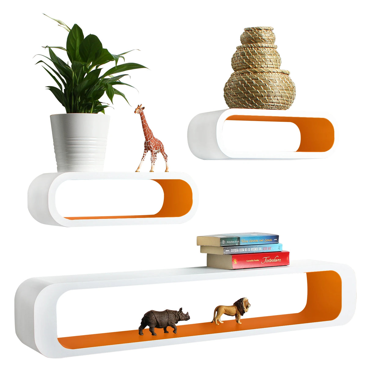 BukkitBow - Moderne Zwevende Wandplanken Set - 3-delig