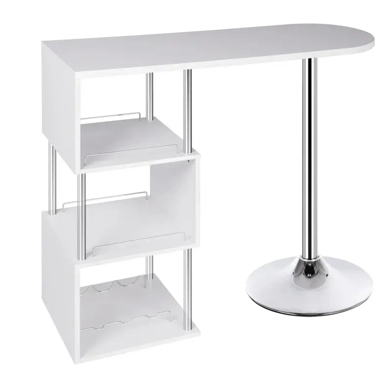 BukkitBow multifunctionele bartafel met wijnrek, stalen frame, 113x40cm, ideaal voor thuis of in een baromgeving