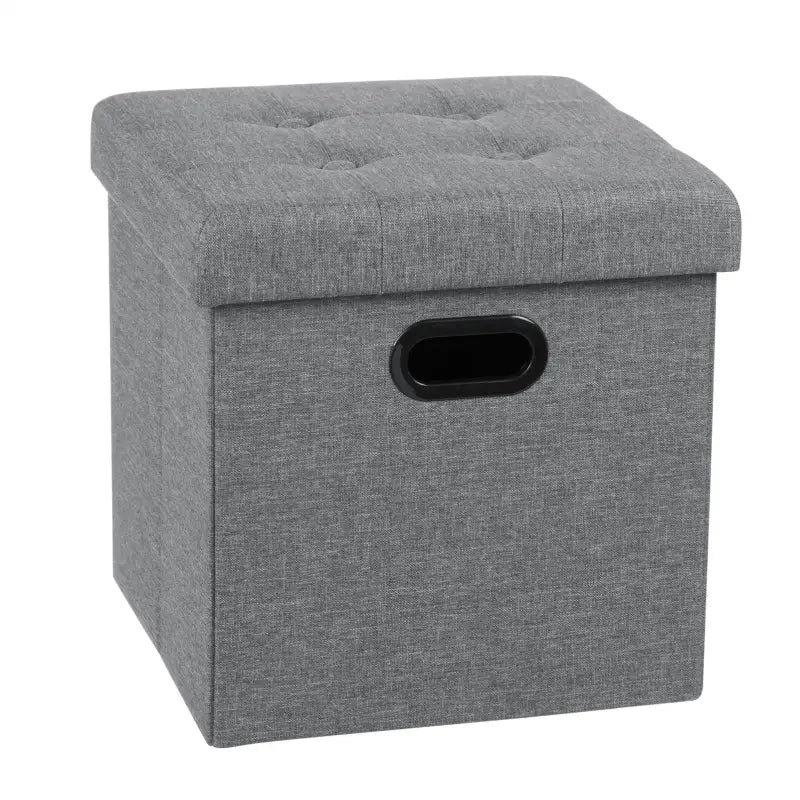 Lederen en fluwelen opbergpoef van BukkitBow, comfortabel zitmeubel met 38L capaciteit en afmetingen 37,5x37,5x38 cm.
