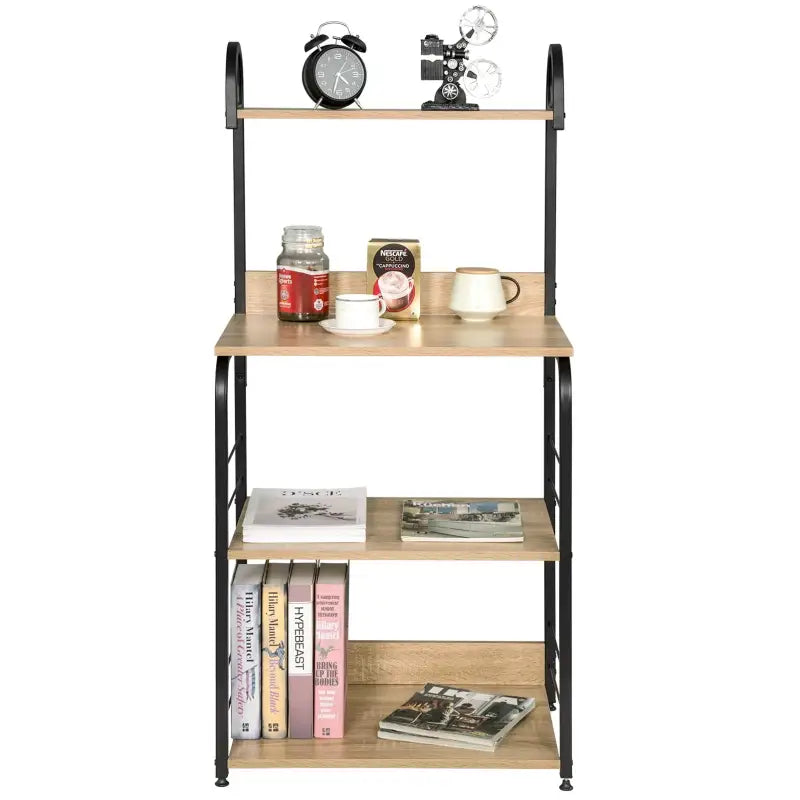 BukkitBow boekenkast van stevig materiaal, 60x40x125,5 cm, met voldoende opbergruimte en open planken voor boeken en spullen.