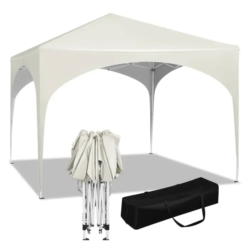 BukkitBow partytent met ronde rand, waterdicht en weerbestendig, 300x300 cm, opvouwbare tuinpaviljoen voor buitengebruik