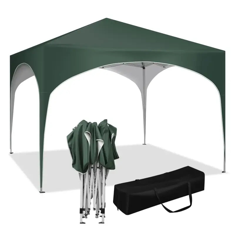 BukkitBow partytent met ronde rand, waterdicht en weerbestendig, 300x300 cm, opvouwbare tuinpaviljoen voor buitengebruik