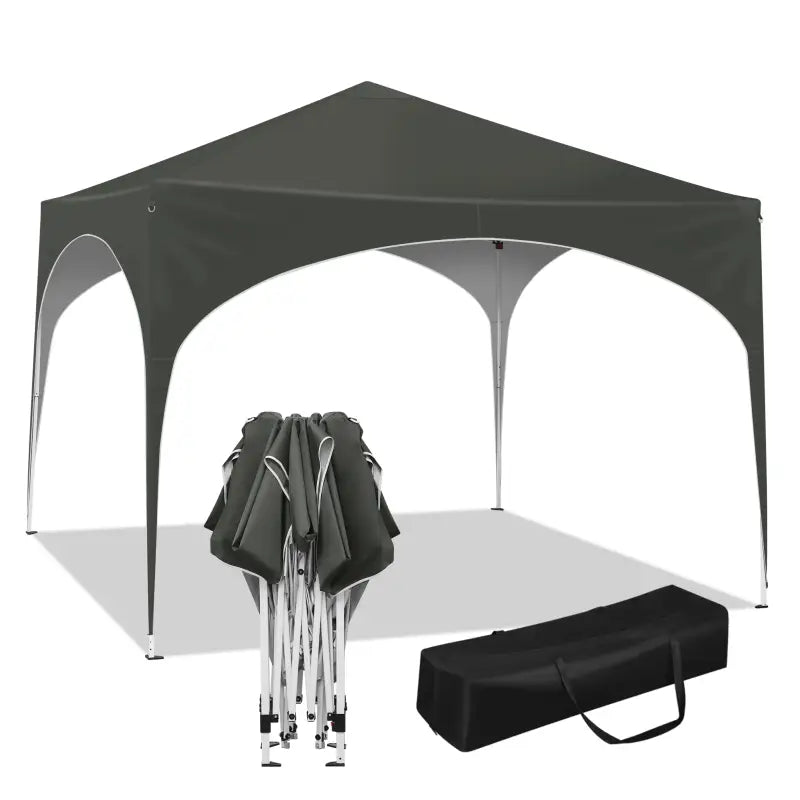 BukkitBow partytent met ronde rand, waterdicht en weerbestendig, 300x300 cm, inklapbare tuinpaviljoen voor buitengebruik.