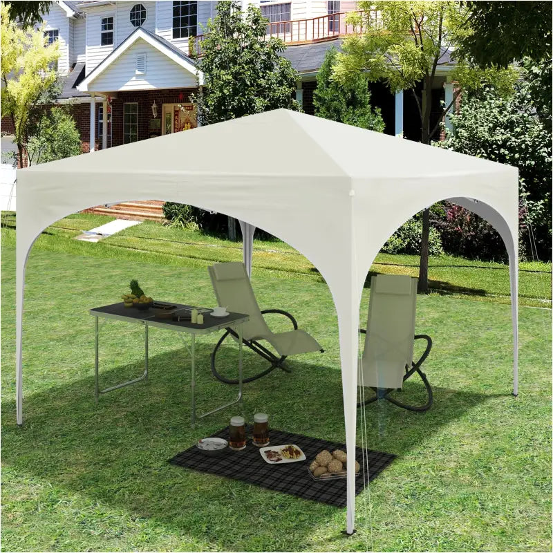 BukkitBow partytent met ronde rand, waterdicht en weerbestendig, 300x300 cm, opvouwbare tuinpaviljoen voor buitengebruik